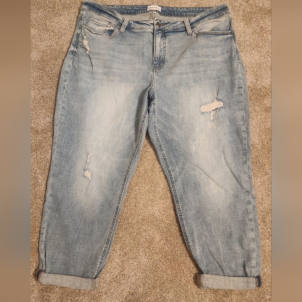 Casual Light Blue Boyfriend Jeans
